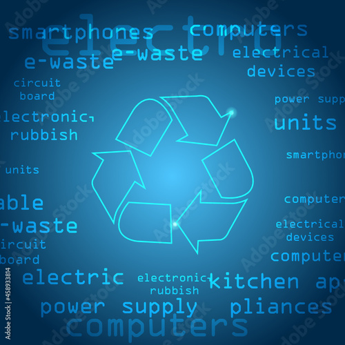 recycling icon for electronic devices - e-waste