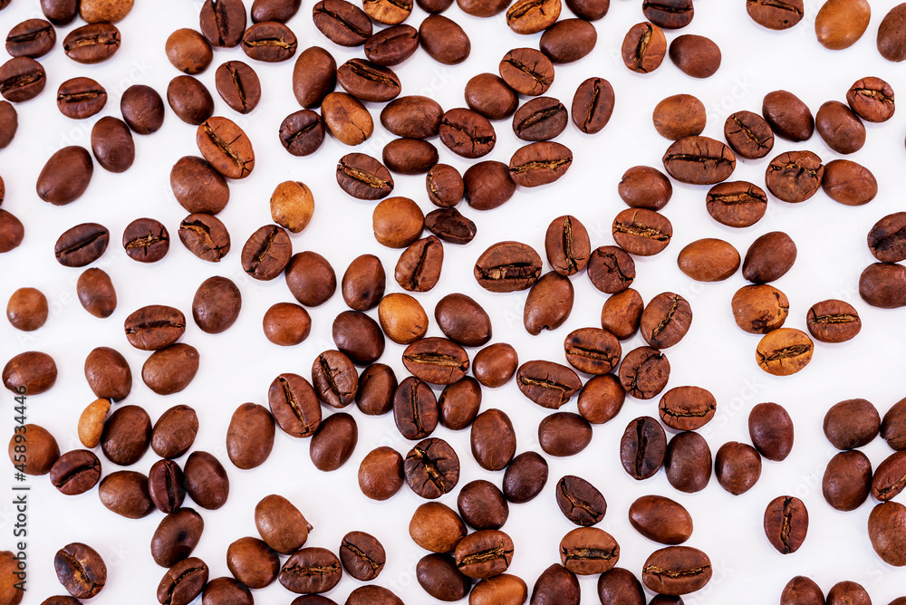 Roasted coffee beans background, texture. Roasted coffee beans background, texture.