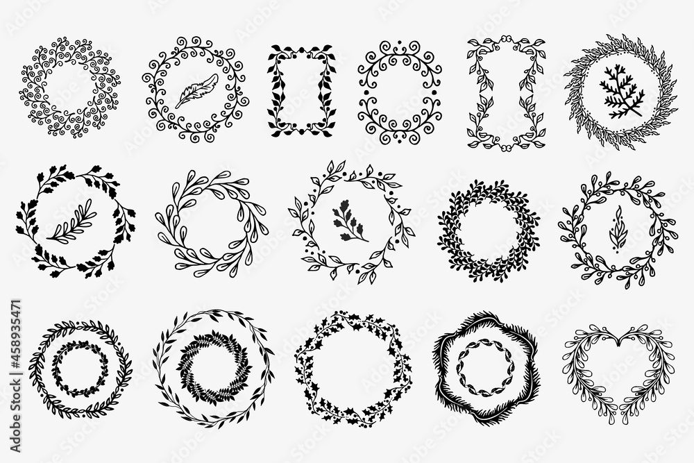 Fototapeta premium Vector Collection Hand Drawn design elements