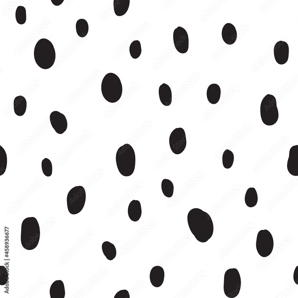 Hand drawn polka dot seamless pattern. Vector texture circle doodles. Hand drawn polka dot seamless pattern. Vector texture circle doodles.