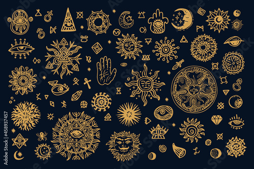 Collection of various occult symbols.