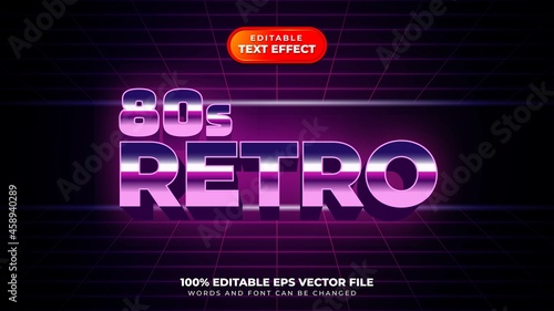 80s Retro 3D Editable Text Effect