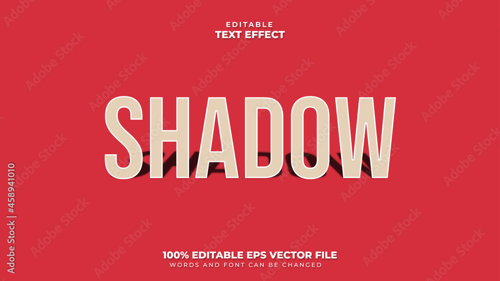 Shadow 3D Editable Text Effect