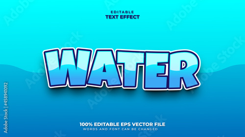 Water Editable Text Effect