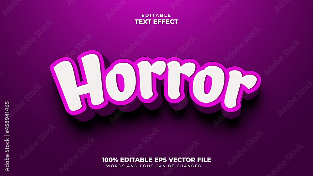 Horror 3D Editable Text Effect