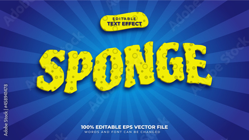 Sponge 3D Editable Text Effect