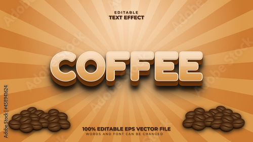 Coffee 3D Editable Text Effect