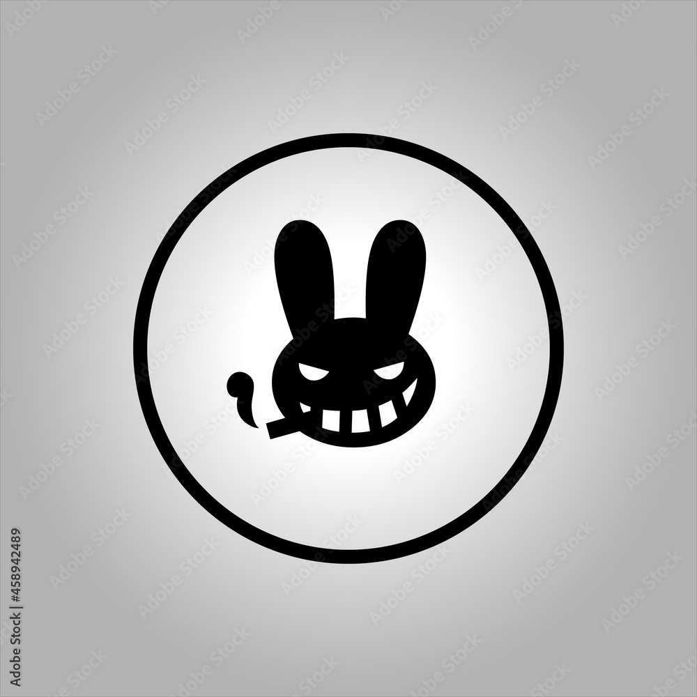 evil gost icon or evil gost logo. The main symbol of the Happy Halloween holiday. evil gost for your design for the holiday Halloween. Vector illustration.