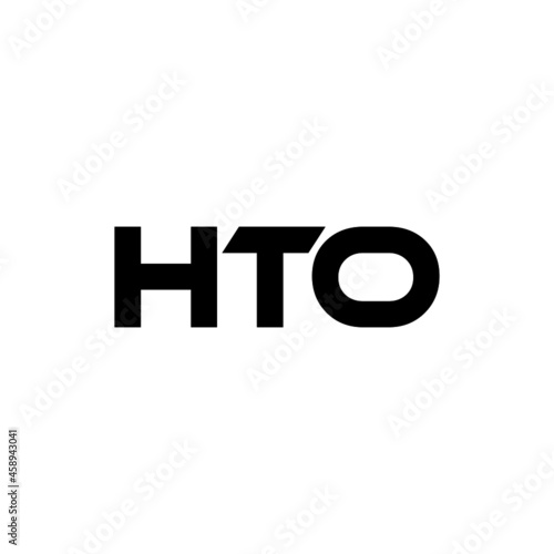 HTO letter logo design with white background in illustrator, vector logo modern alphabet font overlap style. calligraphy designs for logo, Poster, Invitation, etc. photo