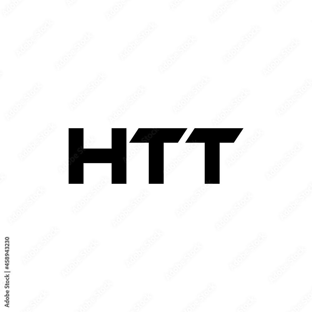 HTT letter logo design with white background in illustrator, vector logo modern alphabet font overlap style. calligraphy designs for logo, Poster, Invitation, etc.