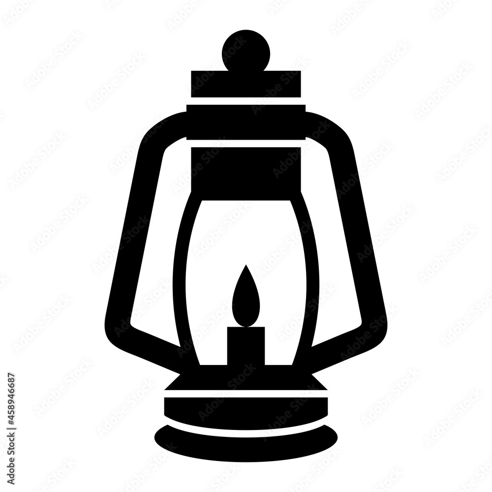 Vector Lantern Glyph Icon Design Vector Lantern Glyph Icon Design