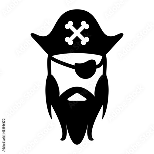 Vector Eye Patch Glyph Icon Design