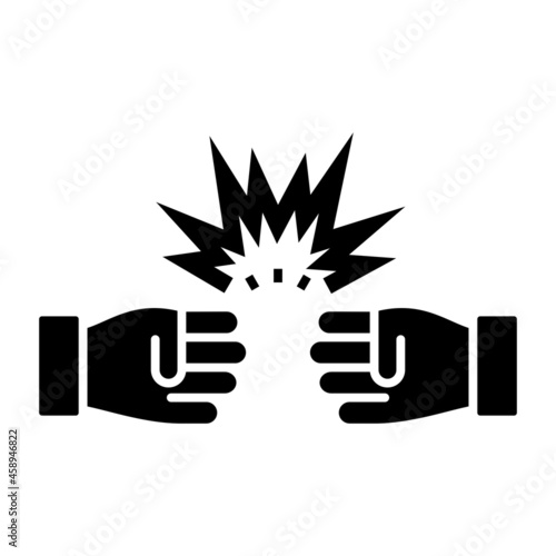 Vector Struggle Glyph Icon Design