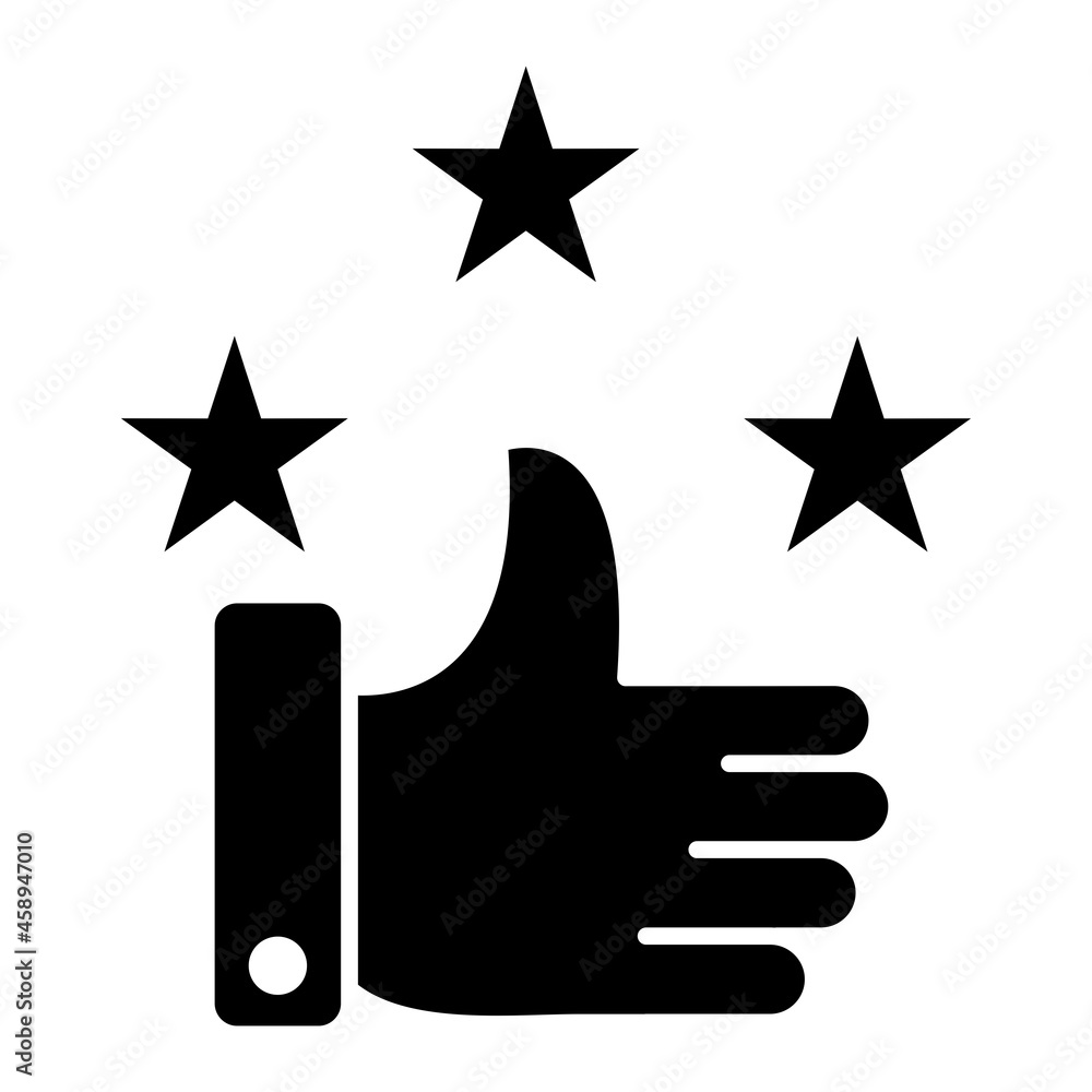 Vector Satisfaction Glyph Icon Design Vector Satisfaction Glyph Icon Design