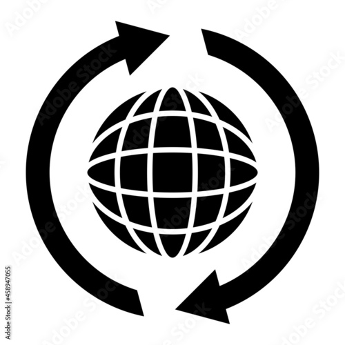 Vector Worldwide Glyph Icon Design