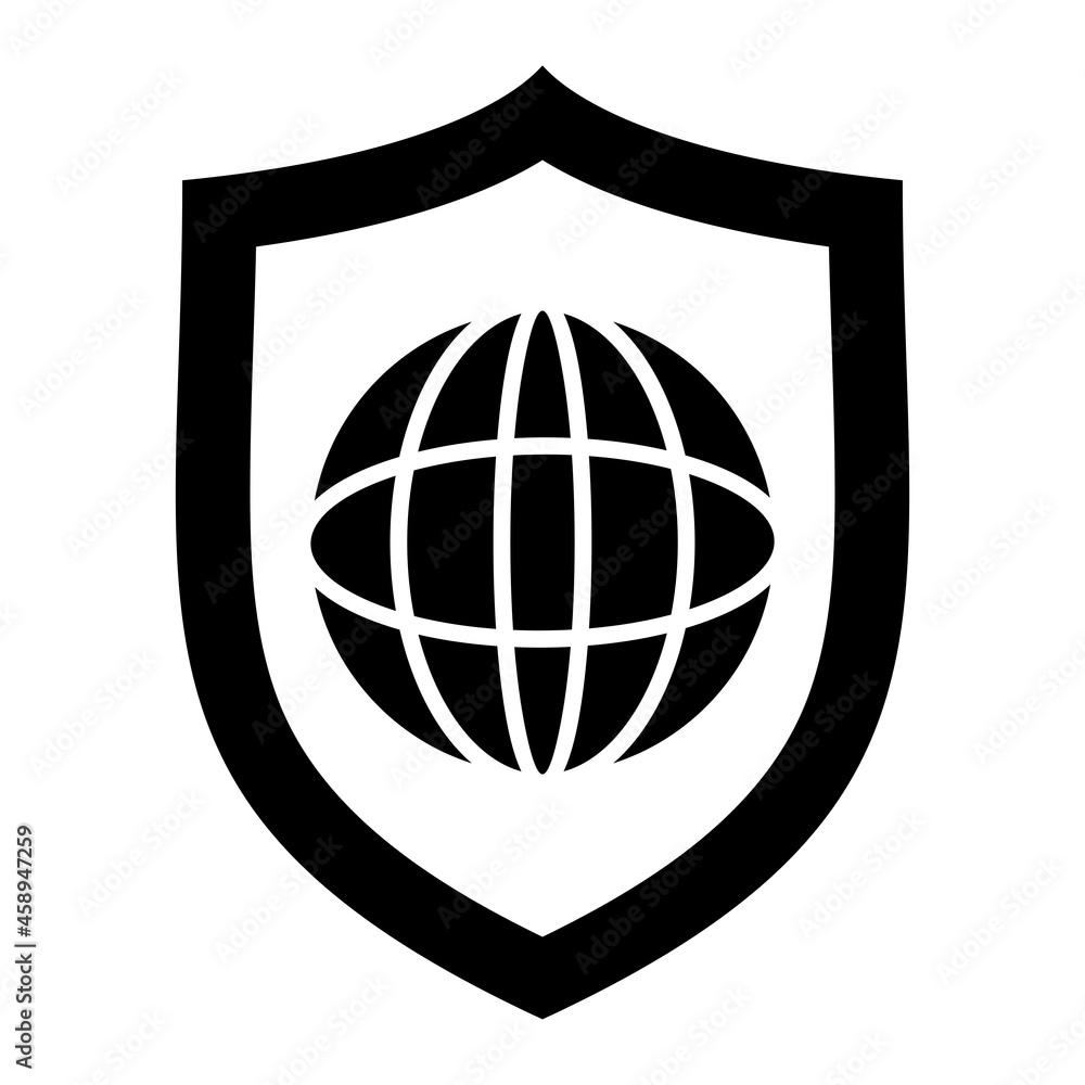 Vector Protection Glyph Icon Design Vector Protection Glyph Icon Design