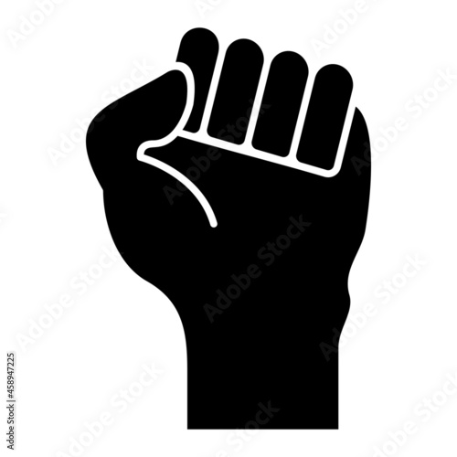 Vector Protest Glyph Icon Design