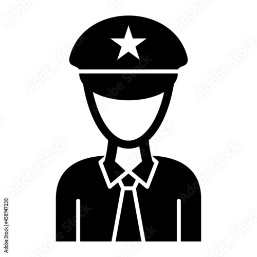 Vector Officer Glyph Icon Design