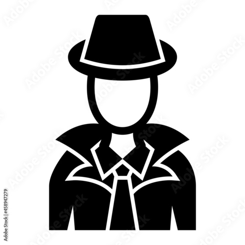 Vector Espionage Glyph Icon Design