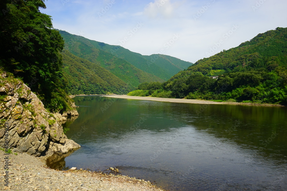 Shimanto River Valley in Kochi, Shikoku, Japan - 日本 四国 高知 四万十川	