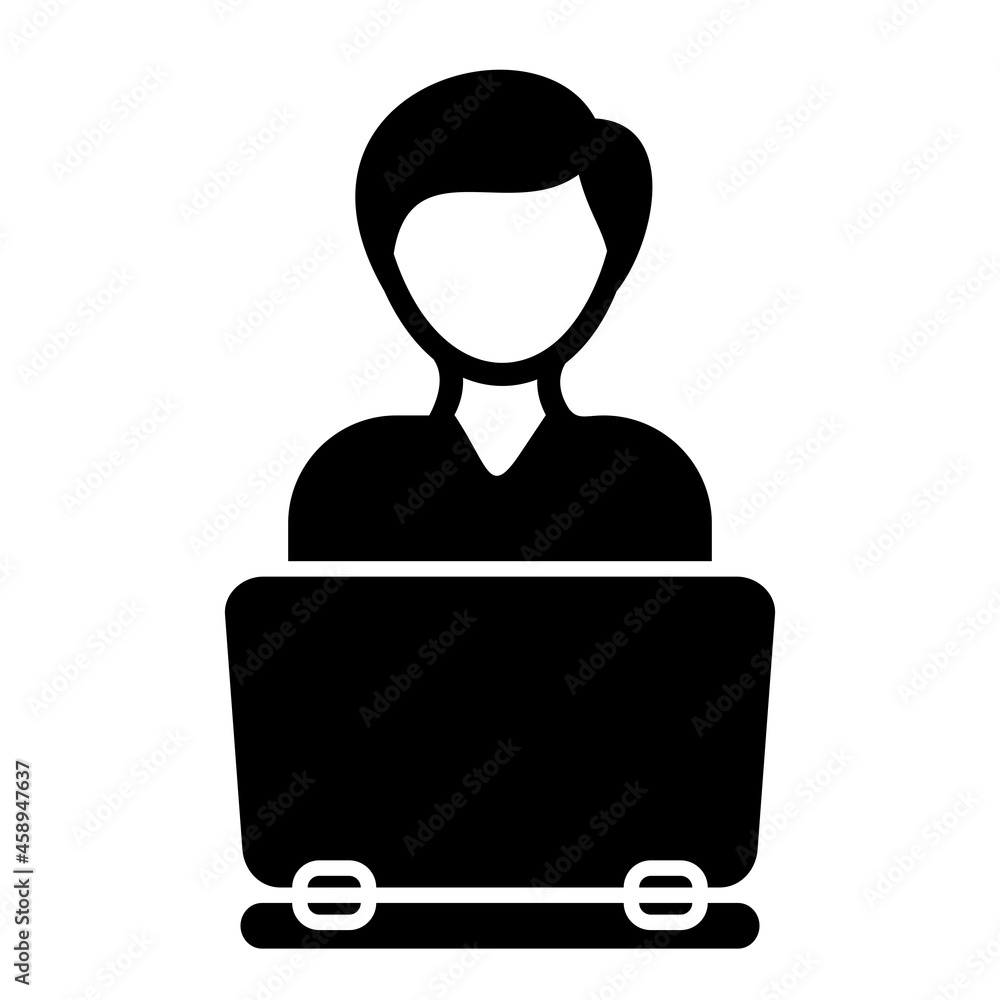 Vector Monitoring Spy Glyph Icon Design Vector Monitoring Spy Glyph Icon Design