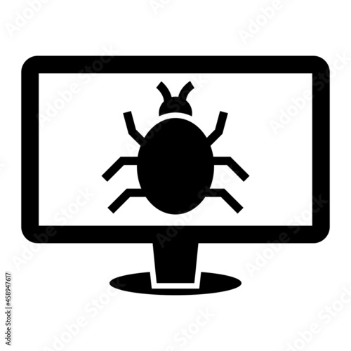 Vector Malware Glyph Icon Design
