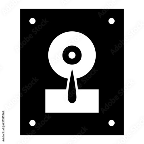 Vector Hard Drive Glyph Icon Design