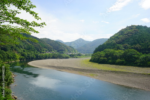 Shimanto River Valley, Curved River and Rural Landscape in Kochi, Shikoku, Japan - 日本 四国 高知 四万十川 