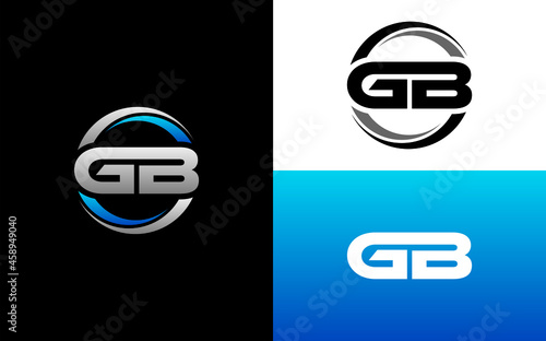 Canvastavla GB Letter Initial Logo Design Template Vector Illustration