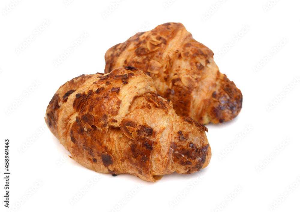 Fresh and tasty croissant over white background Fresh and tasty croissant over white background