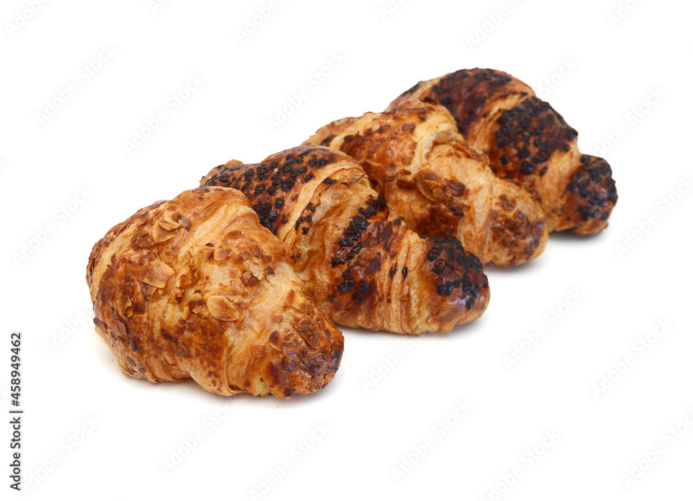 Fresh and tasty croissant over white background Fresh and tasty croissant over white background