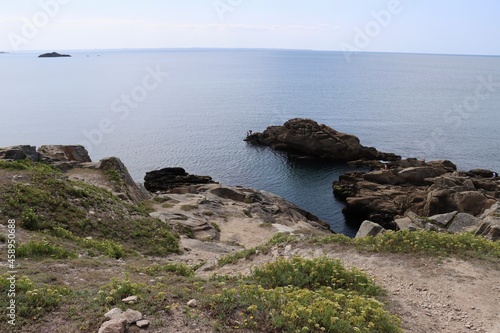 rocks and sea in Brittany  photo