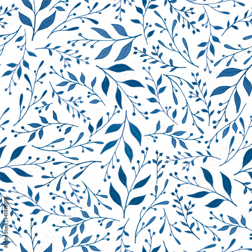 Floral sprouts pattern seamless design. Elegant