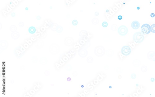 Light Pink  Blue vector background with spots.