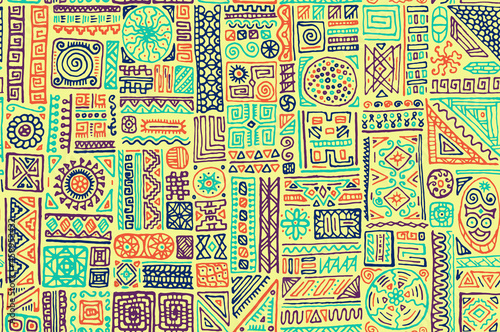 Traditional african vector seamless pattern design