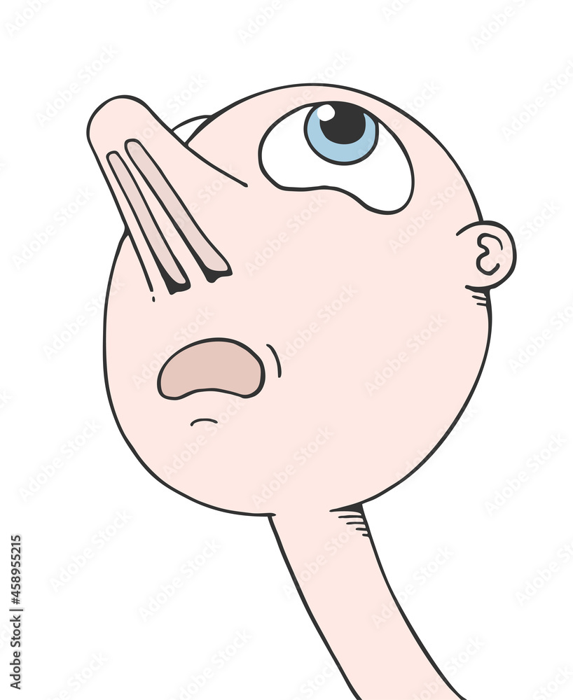 Funny cartoon face draw Funny cartoon face draw
