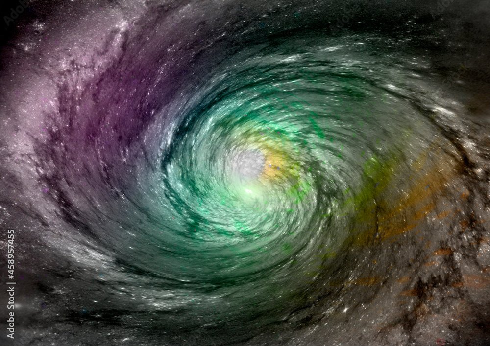 Being shone spiral gas nebula Being shone spiral gas nebula