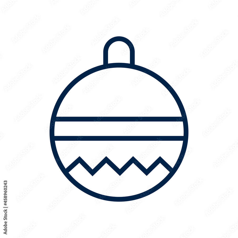 Ball decoration icon logo template isolated on white background. Ball decoration icon logo template isolated on white background.