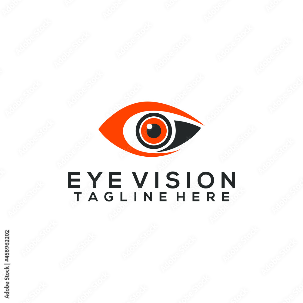 Eye logo concept vector isolated in white background Eye logo concept vector isolated in white background