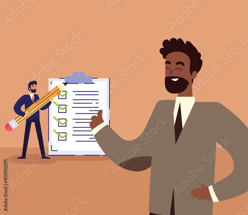 businessmen checklist design