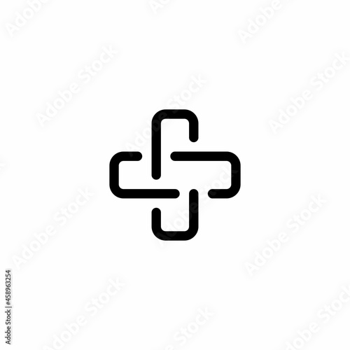 Clinical Health Care Hospital First Aid Outline Icon, Logo, and illustration