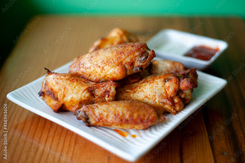 A plate of chicken wings A plate of chicken wings