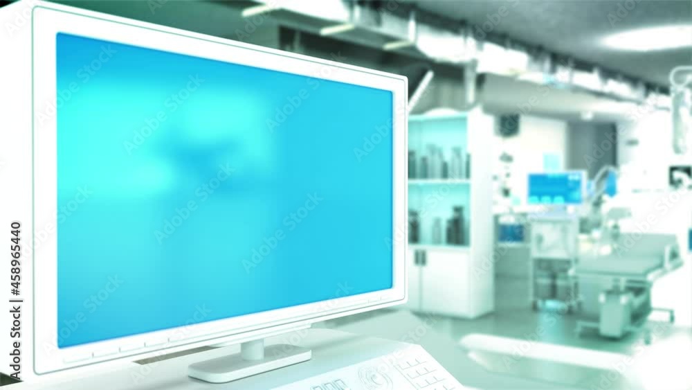 mockup of medical treatment equipment monitor with empty space, fictive mockup of medical treatment equipment monitor with empty space, fictive