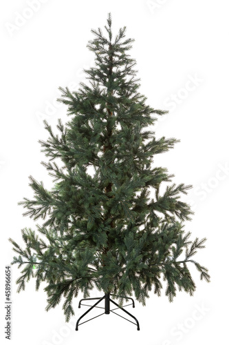 Artificial green Christmas tree isolated on a white background © cmirnovalexander