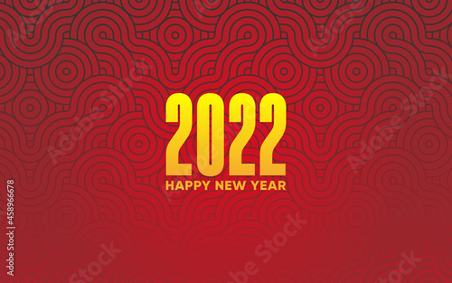Happy Chinese New Year 2022 web banner design background with chinese geometric tiger or dragon. Geometric poster or banner layout. 2022 Minimal geometric background with asian traditional pattern. 