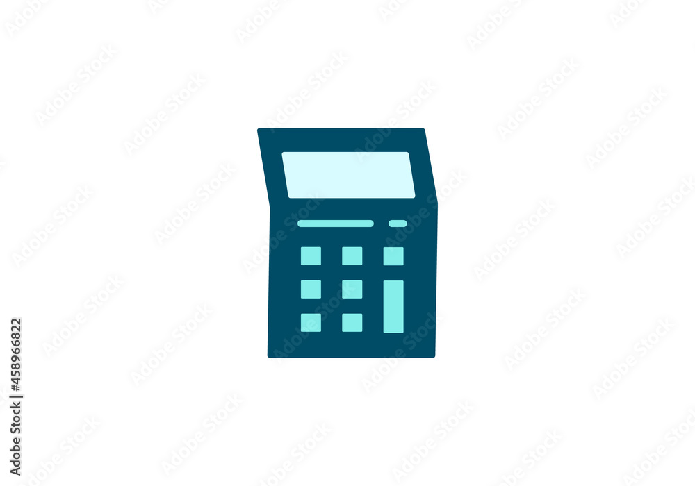 Flat simple calculator icon design in vector Flat simple calculator icon design in vector