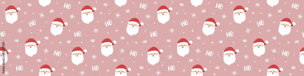 Design of Xmas pattern with Santa Claus. Christmas concept. Banner. Vector Design of Xmas pattern with Santa Claus. Christmas concept. Banner. Vector