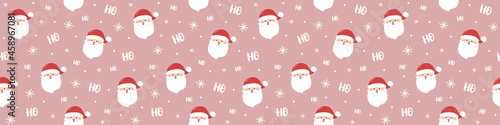 Design of Xmas pattern with Santa Claus. Christmas concept. Banner. Vector