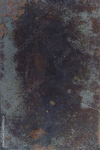 Aged antique grunge metal tintype background