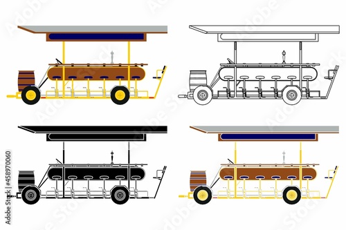 Pedal Pub party icon colored